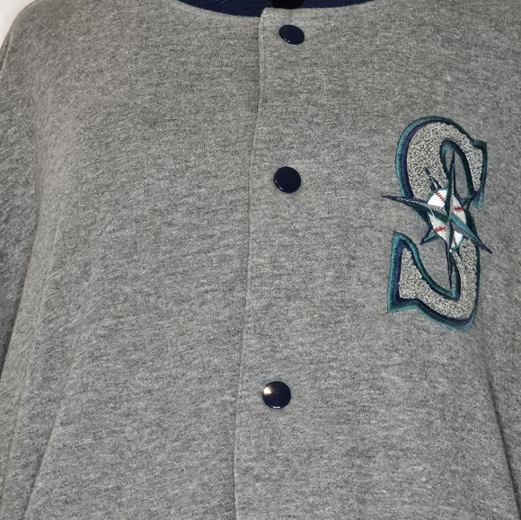 Vintage Mens XL Genuine Merchandise Mariners button up sweater jacket - Picture 3 of 9